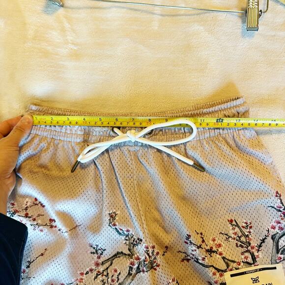 Ryoko Rain Cherry Blossom Purple Athletic Streetwear Shorts Unisex sz S - Picture 8 of 10
